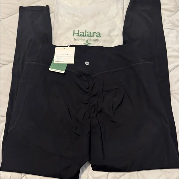 NWT Halara Ultrasculpt Butt Lifting Booty Cinch Seamless Black Leggings size XL - Picture 5 of 7
